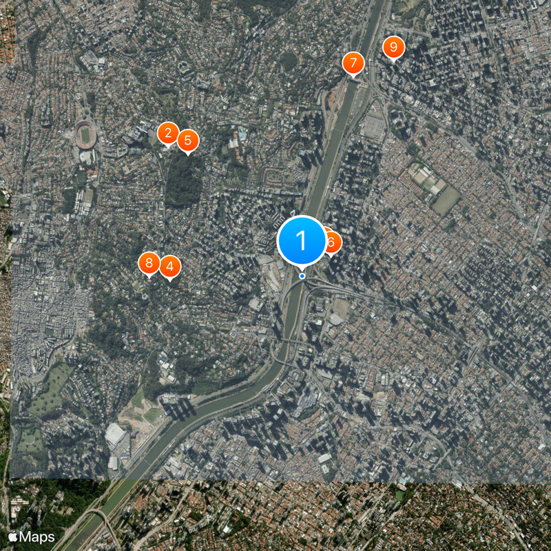 Octávio Frias de Oliveira Bridge Kaart