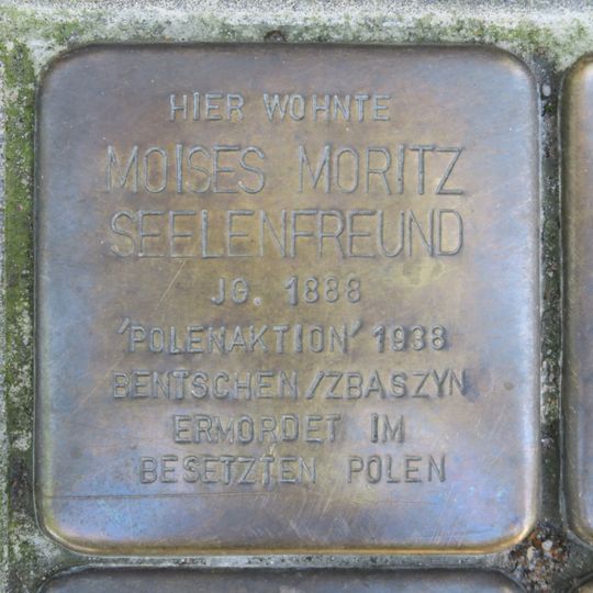 Stolperstein à la mémoire de Moises Moritz Seelenfreund