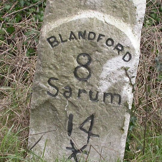 Milestone, 400m SW of entrance road to Chapel Down farm, NE of Cashmoor