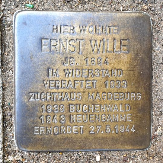 Stolperstein dedicated to Ernst Wille