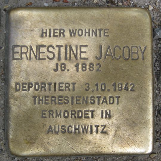Stolperstein à la mémoire d’Ernestine Jacoby