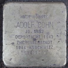 Stolperstein dedicated to Adolf Cohn