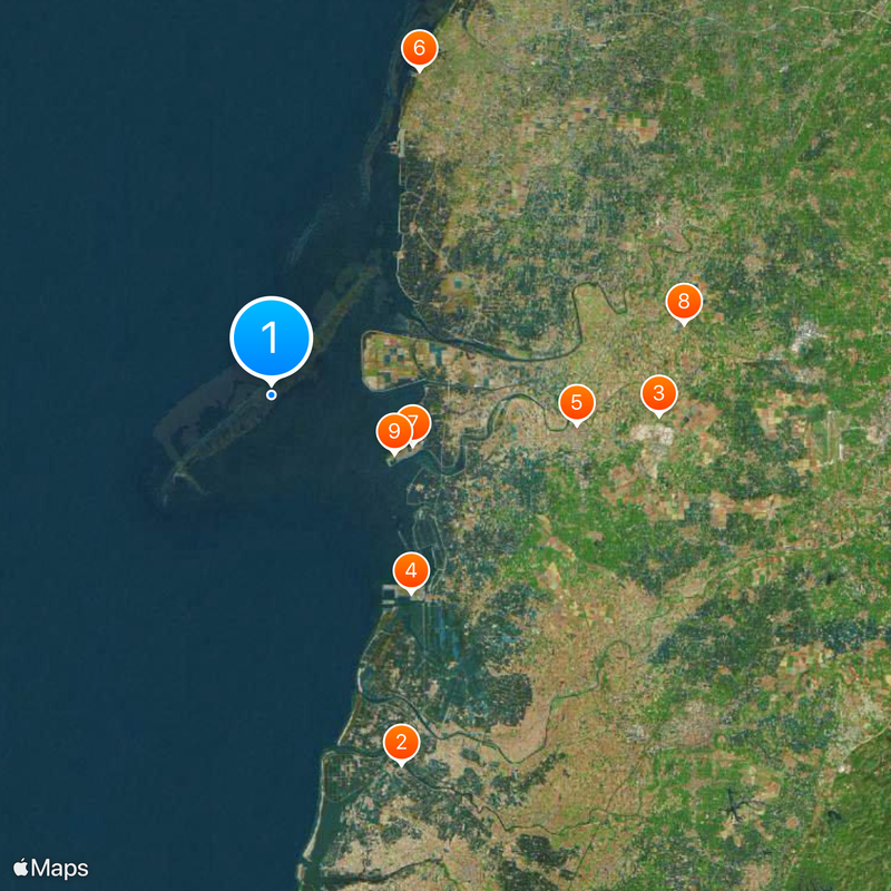 Waisanding Sand Bar Map