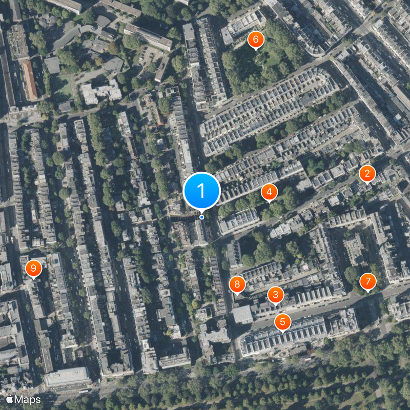 Leinster Gardens Map