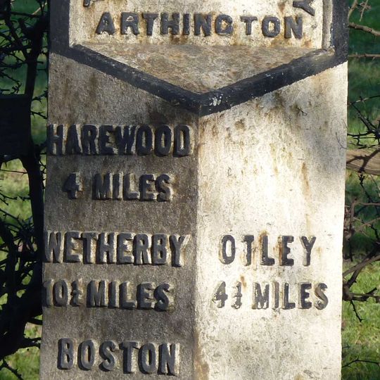 Milestone, W end of Arthington
