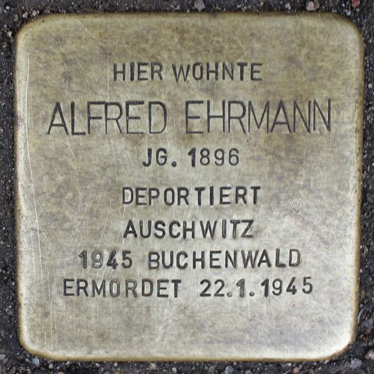 Stolperstein à la mémoire d’Alfred Ehrmann