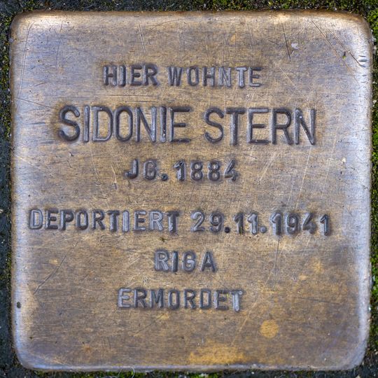 Stolperstein en memoria de Sidonie Stern