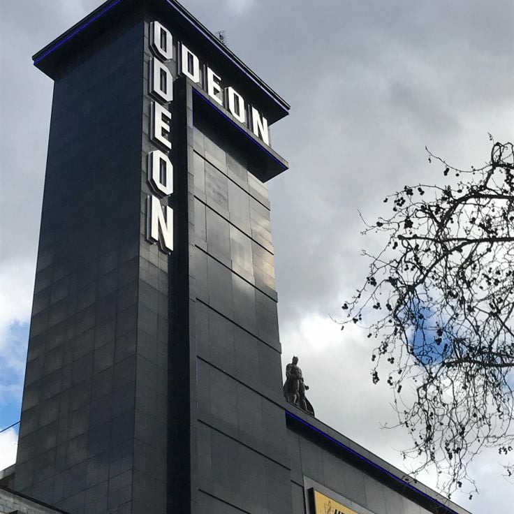 Batman statue on Odeon theatre