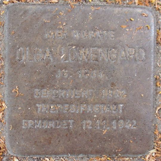 Stolperstein dedicated to Olga Löwengard