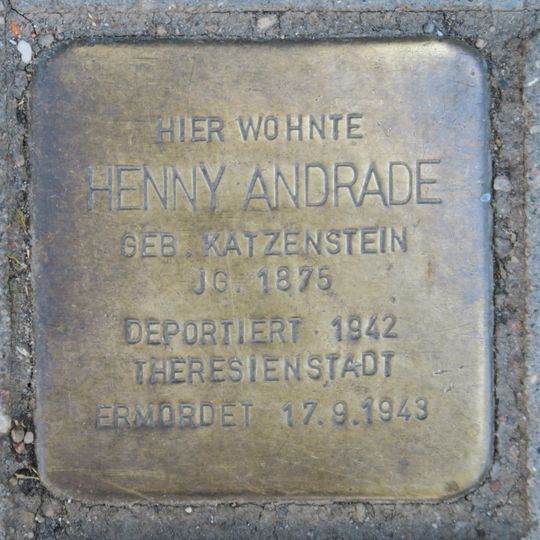 Stolperstein dedicated to Henny Andrade