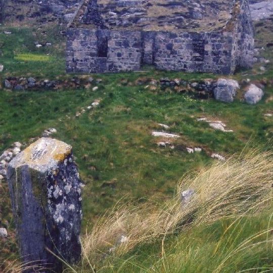 Pabbay,symbol stone,cross-marked stones,chapel and settlement