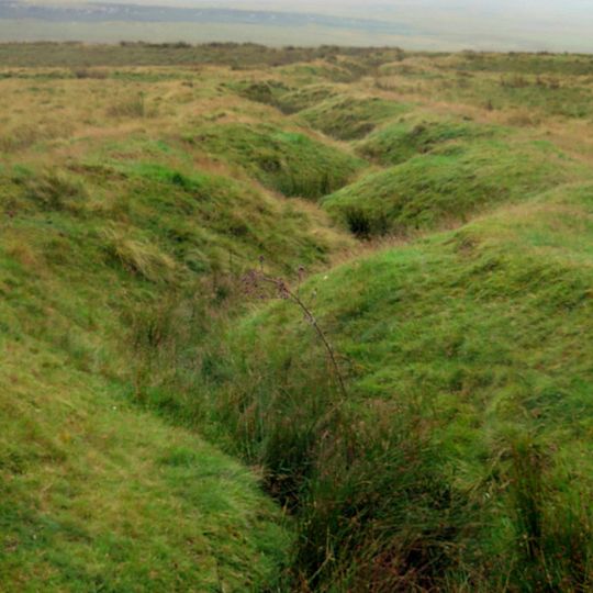 World War I practice trenches 740m north west of Short Fell