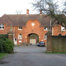 Lodge and gate piers at Anstey Hall