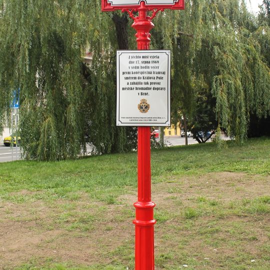 Horse tram memorial in Brno