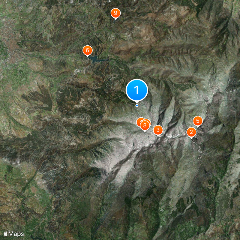 Sierra Nevada Ski Station Map