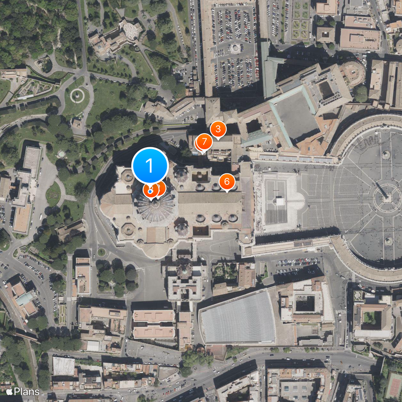 Necrópole Vaticana Mapa