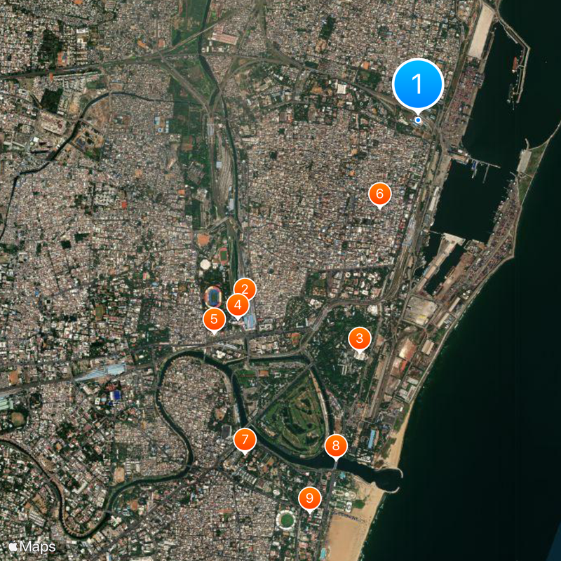 Royapuram railway station Map