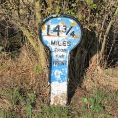 Grantham Canal, 14 3/4 Miles Post Approximately 500 Metres North Of The New Canal Farm