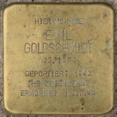 Stolperstein dedicated to Emil Goldschmidt