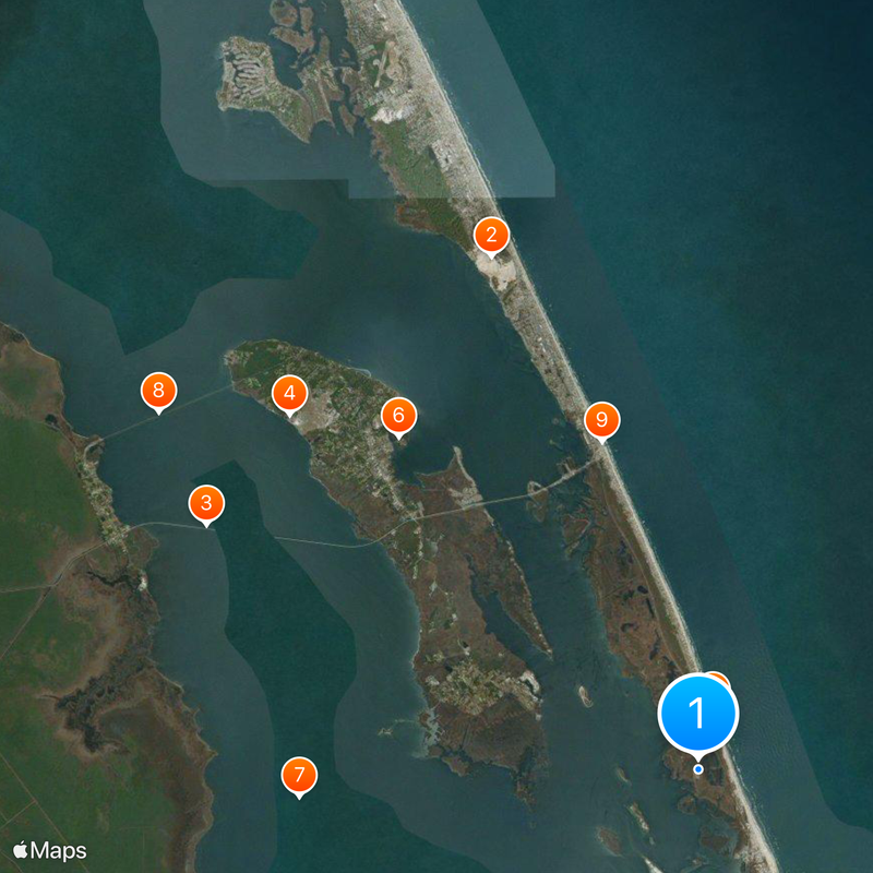 Bodie Island Light Mapa