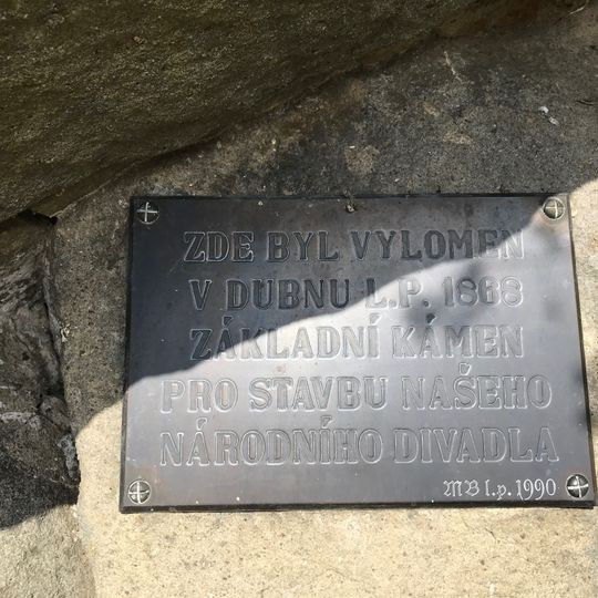 Pamětní deska základního kamene pro Národní divadlo na Buchlově