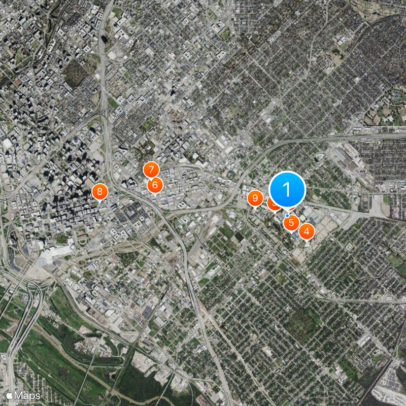 Circuito di Dallas Mappa