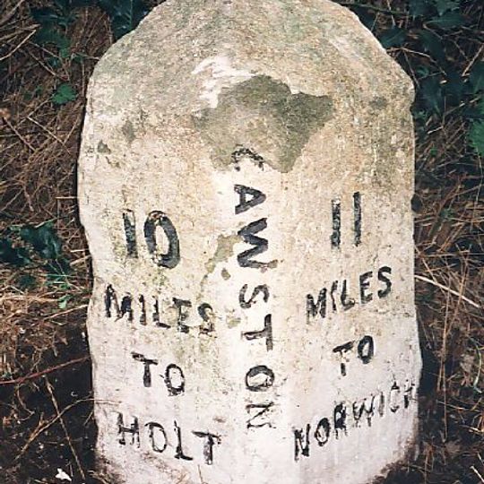 Milestone, c.150yds S of railway bridge