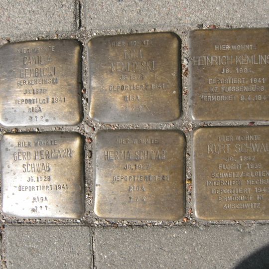 Stolperstein dedicated to Herma Schwab