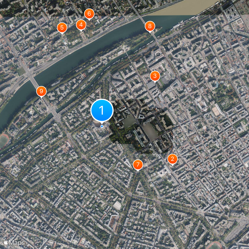 American Hospital of Paris Map