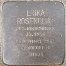 Stolperstein dedicated to Erika Rosenberg