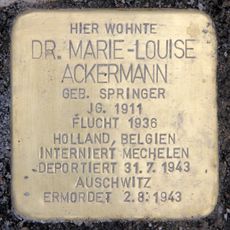 Stolperstein en memoria de Dr. Marie-Louise Ackermann