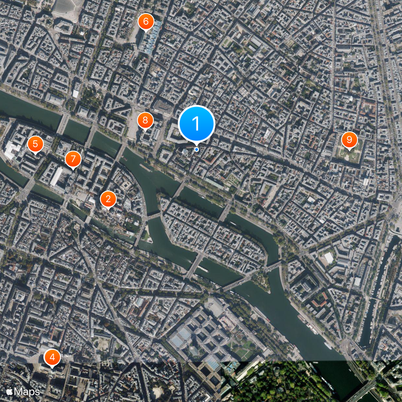 IV arrondissement di Parigi Mappa