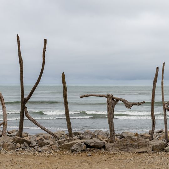 Hokitika Beach Sign