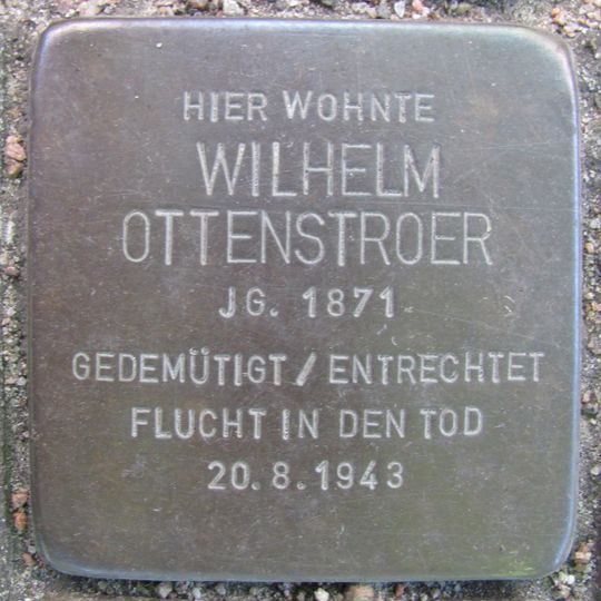 Stolperstein en memoria de Wilhelm Ottenstroer