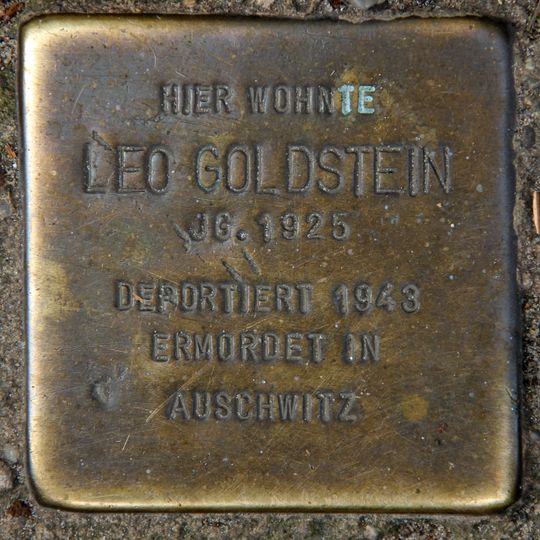 Stolperstein à la mémoire de Leo Goldstein