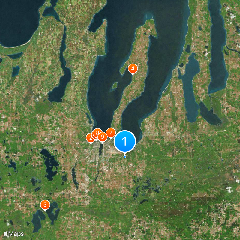Contea di Grand Traverse Mappa