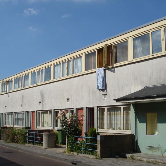 Kubusvorminge eengezinswoningen in de Kiefhoek