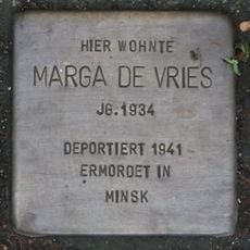 Stolperstein en memoria de Marga de Vries