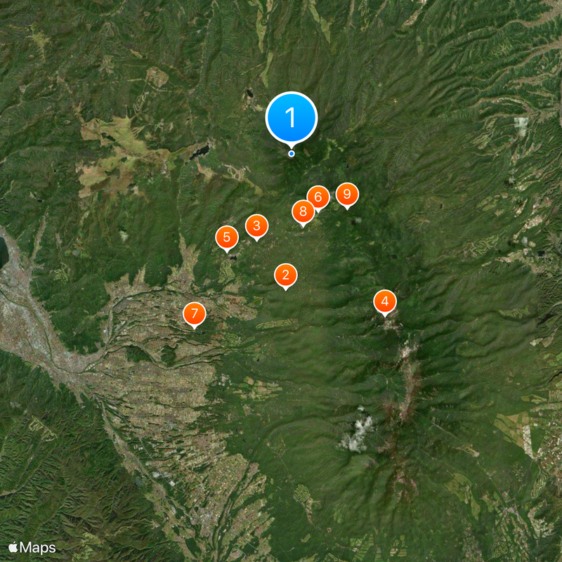 Monte Tateshina Mappa