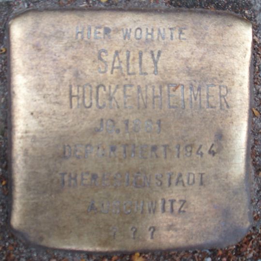 Stolperstein en memoria de Sally Hockenheimer