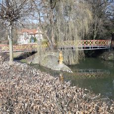 Lávka přes Šťávnici před soutokem s Pozlovickým potokem