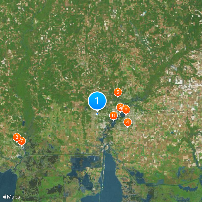 Parroquia de Calcasieu Mapa