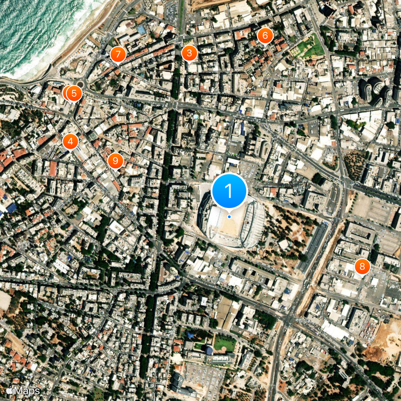 Bloomfield Stadium Map