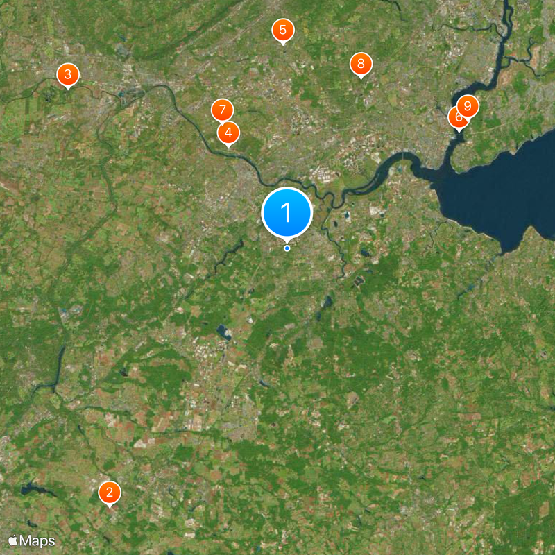 Condado de Middlesex Mapa