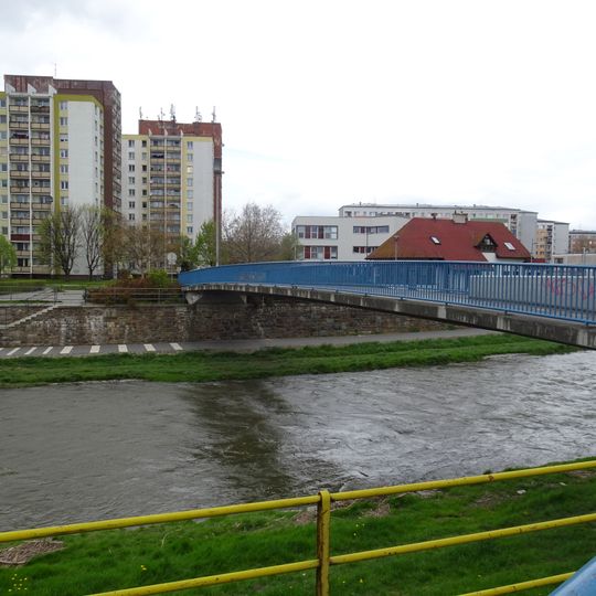 Footbridge over the Opava in Opava