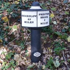 Trent And Mersey Canal Milepost On Towpath Above The Salterford Tunnel