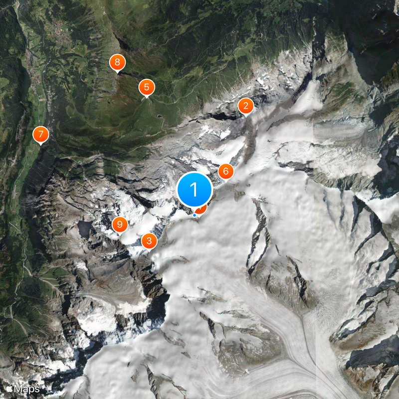 Jungfraujoch Map