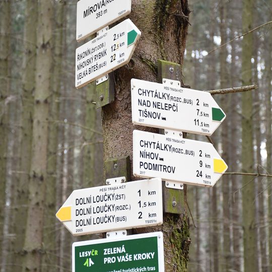 Rozcestník Mírová - rozc.