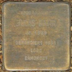 Stolperstein dedicated to Judis Bähr