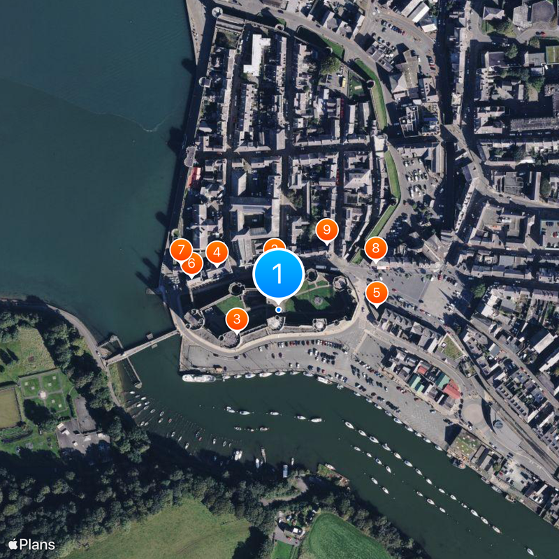 Caernarfon Castle Karte